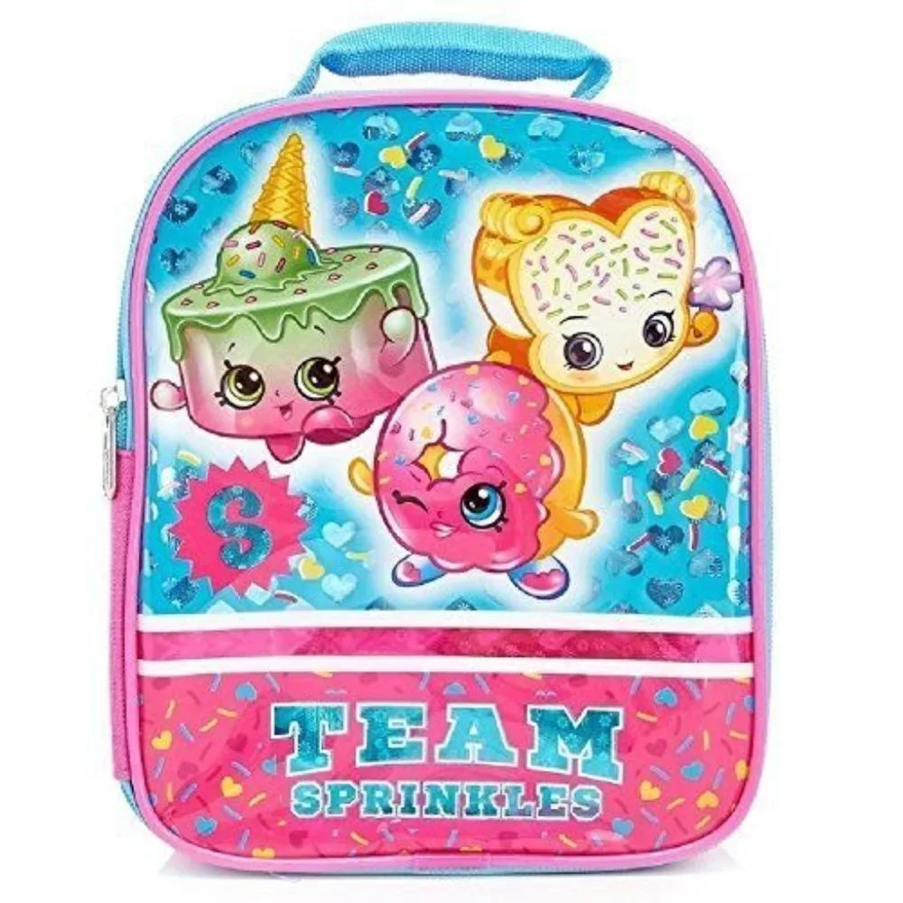 Shopkins D'Lish Donut & Fairy Crumbs Insulated Girls Lunch Tote Bag New